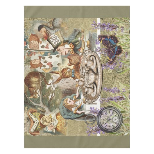 Alice Adventures in Wonderland Mad Tea Party Tafelkleed (Voorkant)