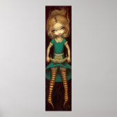 Alice afbuigende alice in wonderland Art Print (Voorkant)