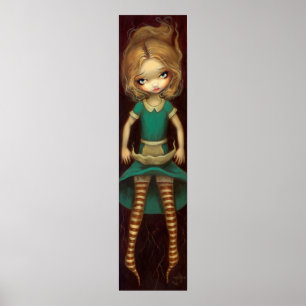 Alice afbuigende alice in wonderland Art Print