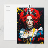 Alice als de Rode Koningin Briefkaart (Voorkant / Achterkant)