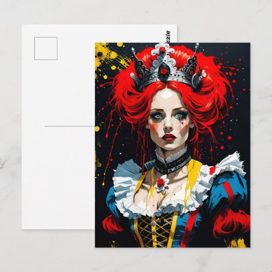 Alice als de Rode Koningin Briefkaart (Voorkant / Achterkant)