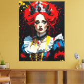 Alice als de Rode Koningin Canvas Afdruk (Insitu (Woonkamer))