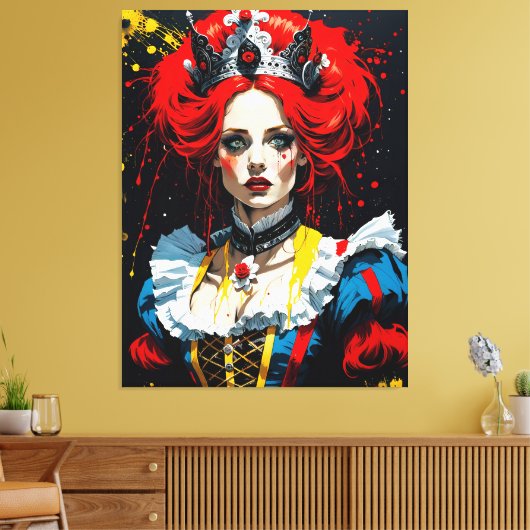 Alice als de Rode Koningin Canvas Afdruk (Insitu (Woonkamer))