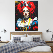 Alice als de Rode Koningin Canvas Afdruk (Insitu (Slaapkamer))