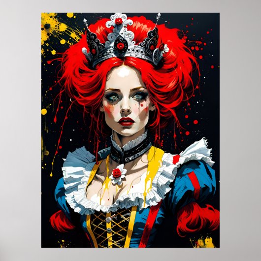 Alice als de Rode Koningin Poster (Voorkant)