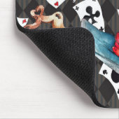 Alice an Wonderland Mousepad with Clock, Key Cards Muismat (Hoek)