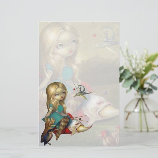 "Alice and the Bosch Birds" Briefpapier (Staand voorkant)