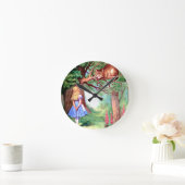 Alice and The Cheshire Cat in Wonderland Ronde Klok (Huis)