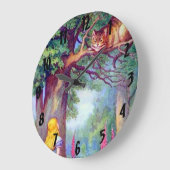 Alice and the Cheshire Cat Wall Clock Grote Klok (Hoek)