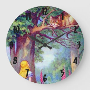 Alice and the Cheshire Cat Wall Clock Grote Klok