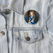 "Alice and the Flowers" Button (In situ)