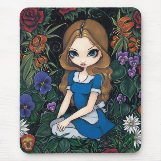 "Alice and the Flowers" Mousepad Muismat (Voorkant)