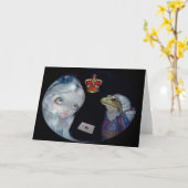 "Alice and the Frog Footman" Wenskaart Kaart (Gele Bloem)