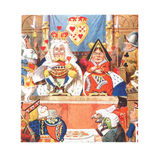 Alice and The Knave Hearts Trial in Wonderland Notitieblok (Voorkant)