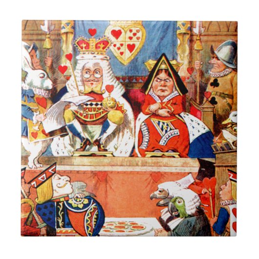 Alice and The Knave Hearts Trial in Wonderland Tegeltje (Voorkant)