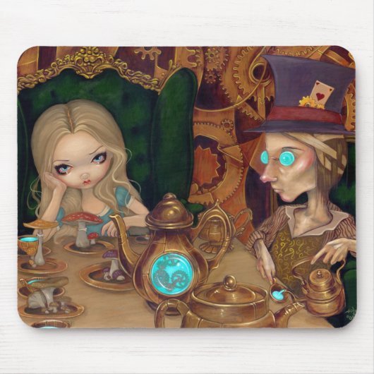 "Alice and the Mad Hatter" Mousepad Muismat (Voorkant)