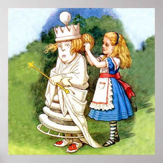 Alice and the White Queen in Wonderland Poster (Voorkant)