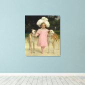 Alice Antoinette de la Mar van vijf jaar Canvas Afdruk (Insitu (Houten vloer))