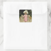 Alice Antoinette de la Mar van vijf jaar Vierkante Sticker (Tas)