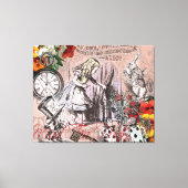 alice art adventures illustratie wonderland canvas afdruk (Voorkant)