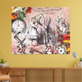 alice art adventures illustratie wonderland canvas afdruk (Insitu (Woonkamer))