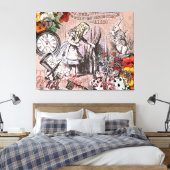 alice art adventures illustratie wonderland canvas afdruk (Insitu (Slaapkamer))