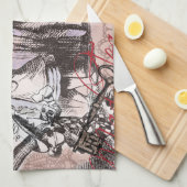 alice art adventures illustratie wonderland theedoek (Quarter Fold)