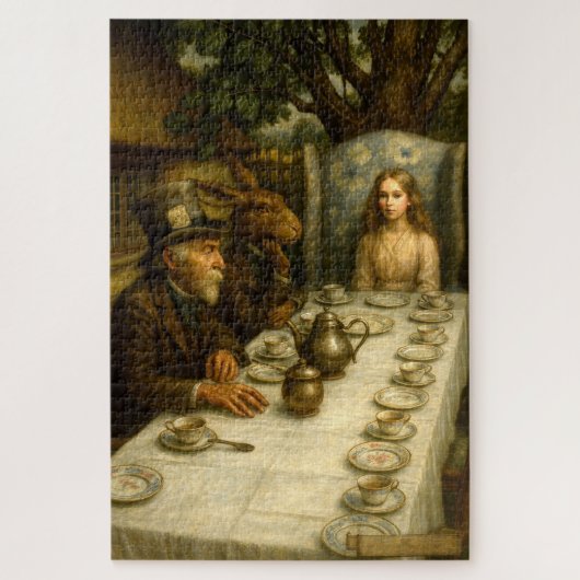 Alice At Mad Hatter Tea Party Legpuzzel (Verticaal)