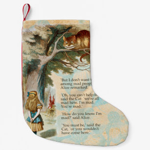 Alice Avonturen in Wonderland Cheshire Cat Kleine Kerstsok