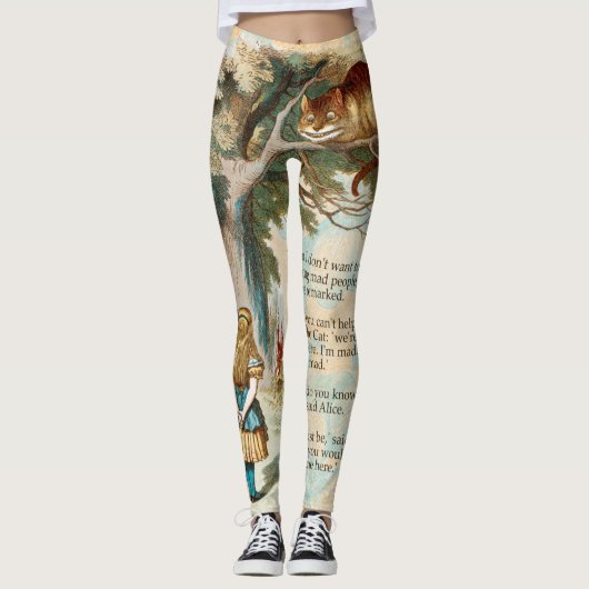 Alice Avonturen in Wonderland Cheshire Cat Leggings (Voorkant)