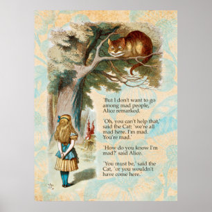Alice Avonturen in Wonderland Cheshire Cat Poster