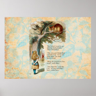 Alice Avonturen in Wonderland Cheshire Cat Poster