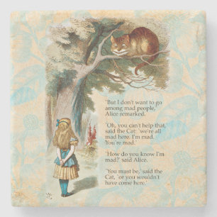 Alice Avonturen in Wonderland Cheshire Cat Stenen Onderzetter