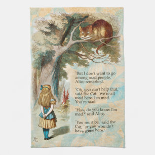 Alice Avonturen in Wonderland Cheshire Cat Theedoek