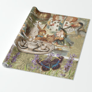 Alice Avonturen Klassieke Wonderland Theepartij Cadeaupapier