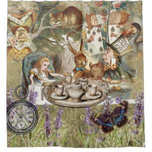 Alice Avonturen Klassieke Wonderland Theepartij Douchegordijn
