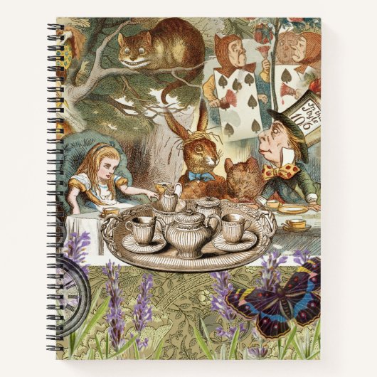 Alice Avonturen Klassieke Wonderland Theepartij Notitieboek (Voorkant)