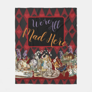 Alice Avonturen met Wonderland Gekke Cheshire Kat Fleece Deken