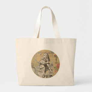 Alice Avonturen Wonderland Flamingo Klassieker Grote Tote Bag