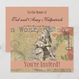 Alice Avonturen Wonderland Flamingo Klassieker Kaart