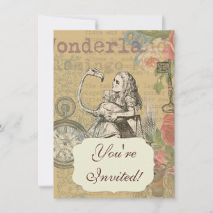 Alice Avonturen Wonderland Flamingo Klassieker Kaart