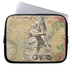 Alice Avonturen Wonderland Flamingo Klassieker Laptop Sleeve