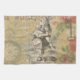Alice Avonturen Wonderland Flamingo Klassieker Theedoek