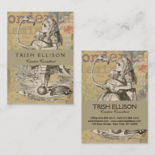 Alice Avonturen Wonderland Flamingo Klassieker Visitekaartje