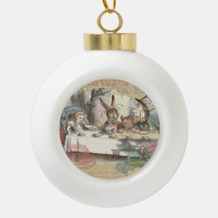 Alice Avonturen Wonderland Gekke Theepartij Kunst Keramische Bal Ornament