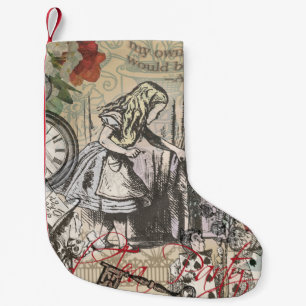 Alice Avonturen Wonderland Gordijn Klassieke Kunst Kleine Kerstsok