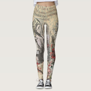 Alice Avonturen Wonderland Gordijn Klassieke Kunst Leggings
