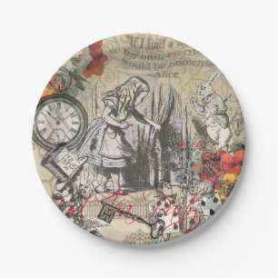 Alice Avonturen Wonderland Gordijn Klassieke Kunst Papieren Bordje
