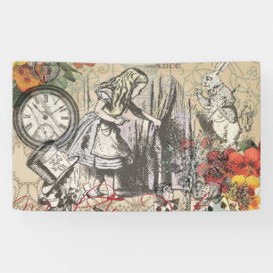 Alice Avonturen Wonderland Gordijn Klassieke Kunst Spandoek