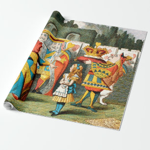Alice Avonturen Wonderland Hartenkoningin Cadeaupapier